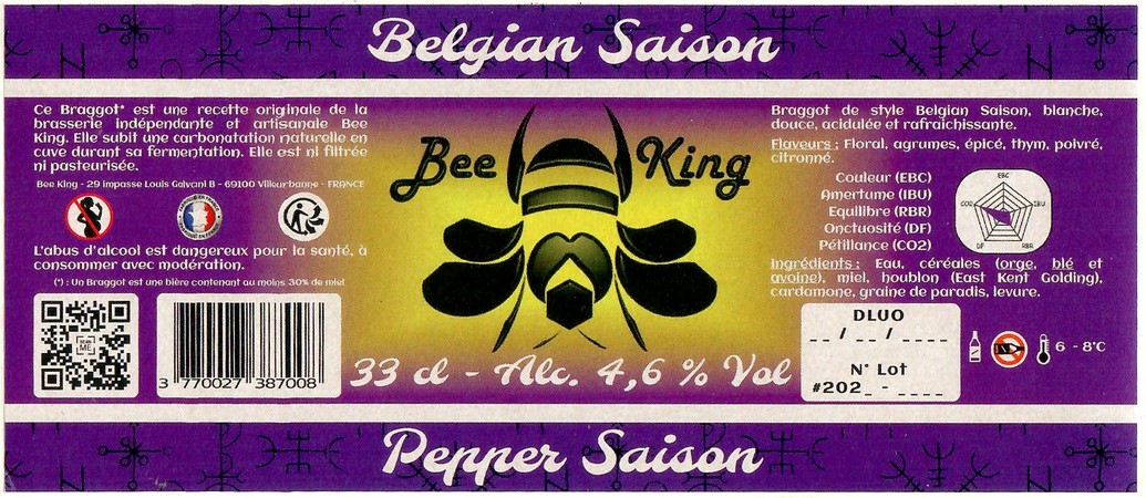 Etiquette BRASSERIE BEE KING 07