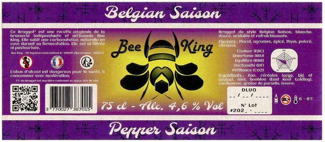 Etiquette BRASSERIE BEE KING 08