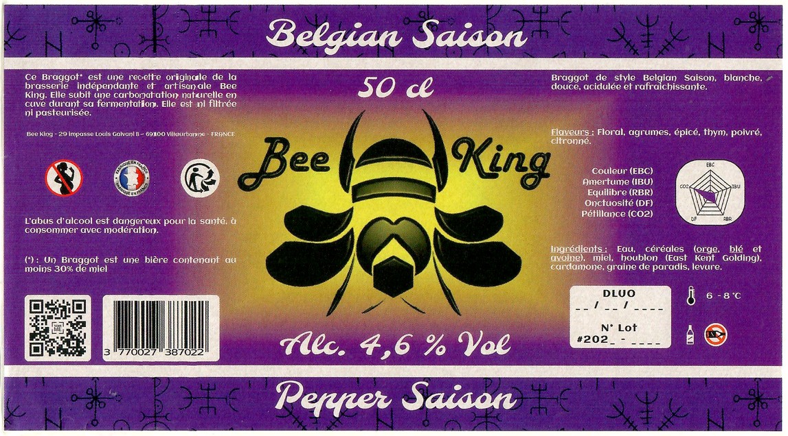 Etiquette BRASSERIE BEE KING 09