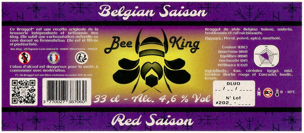 Etiquette BRASSERIE BEE KING 10