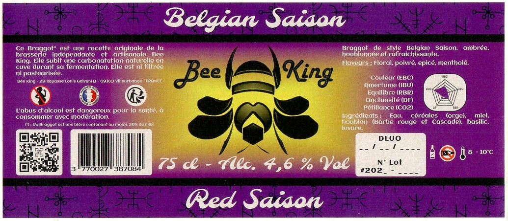 Etiquette BRASSERIE BEE KING 11