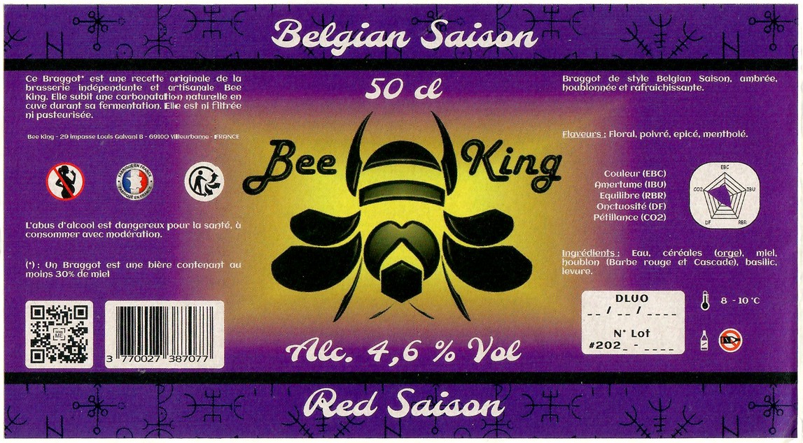 Etiquette BRASSERIE BEE KING 12