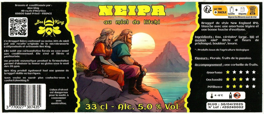 Etiquette BRASSERIE BEE KING 19