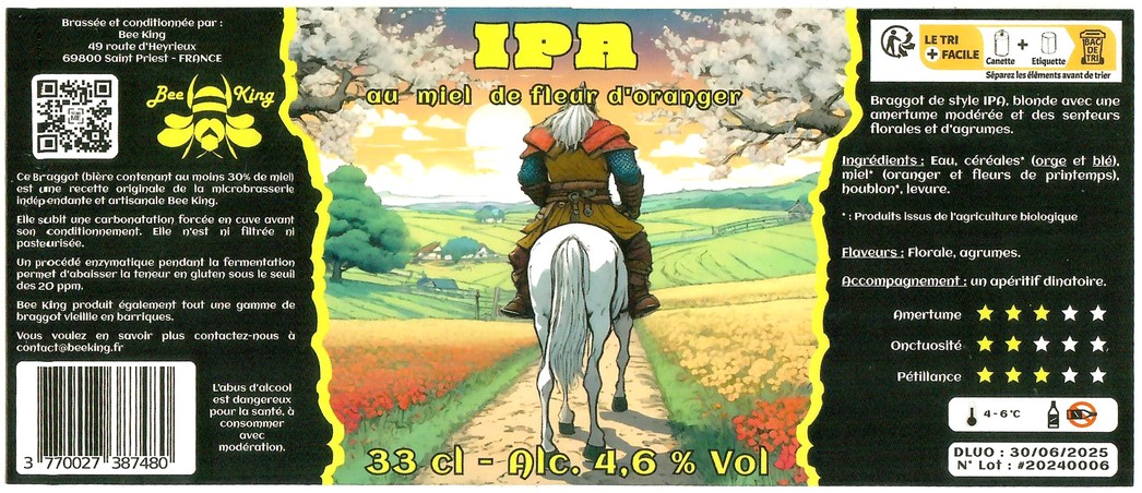 Etiquette BRASSERIE BEE KING 20