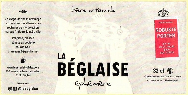 Etiquette BRASSERIE BEGLAISE 01