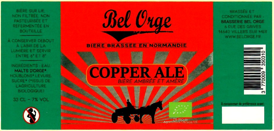 etiquette BRASSERIE BEL ORGE 06