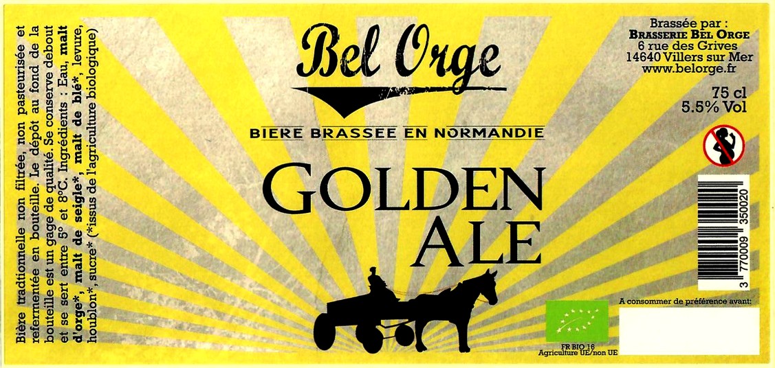 etiquette BRASSERIE BEL ORGE 13