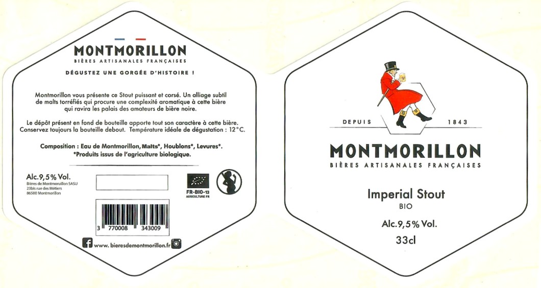 Etiquette BRASSERIE BIERES DE MONTMORILLON 04