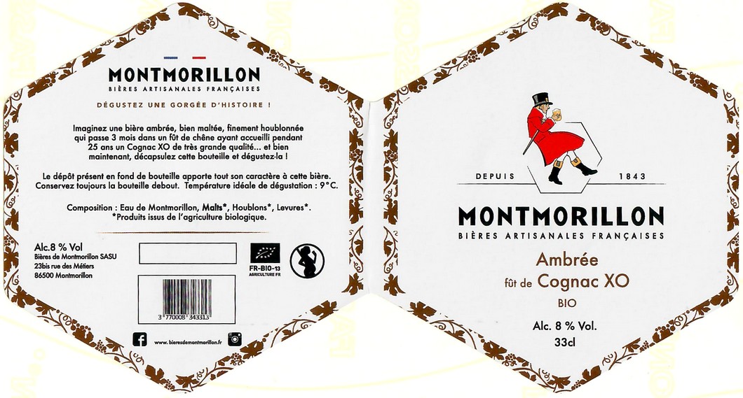 Etiquette BRASSERIE BIERES DE MONTMORILLON 11