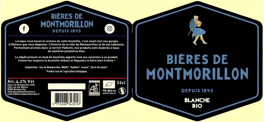 Etiquette BRASSERIE BIERES DE MONTMORILLON 16