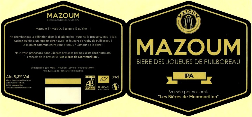 Etiquette BRASSERIE BIERES DE MONTMORILLON 34