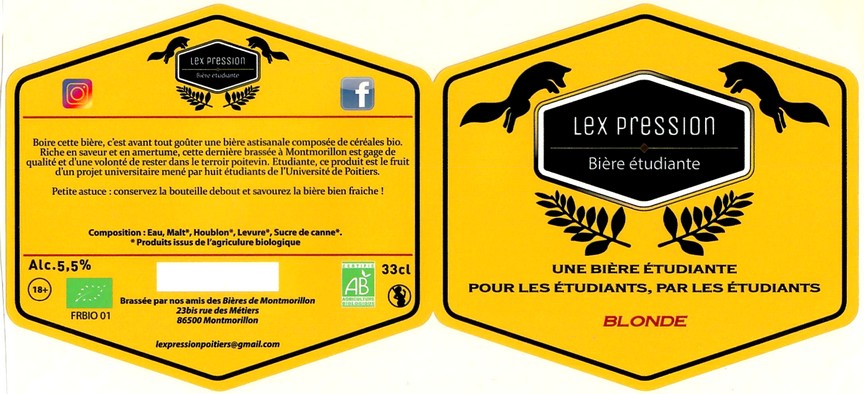 Etiquette BRASSERIE BIERES DE MONTMORILLON 35