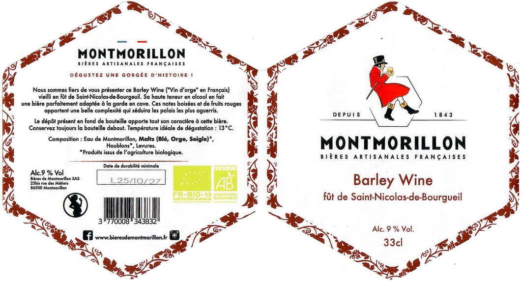 Etiquette BRASSERIE BIERES DE MONTMORILLON 41