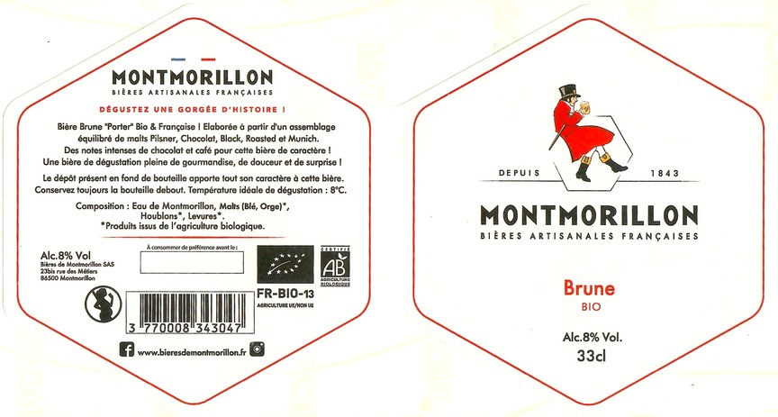 Etiquette BRASSERIE BIERES DE MONTMORILLON 43