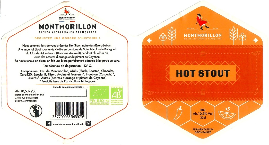 Etiquette BRASSERIE BIERES DE MONTMORILLON 44