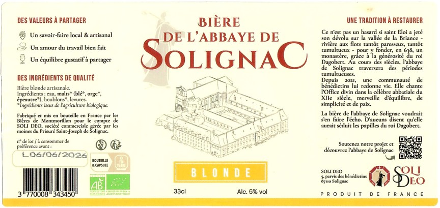 Etiquette BRASSERIE BIERES DE MONTMORILLON 45