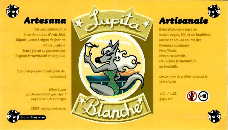 etiquette BRASSERIE BIERES LUPUS 03