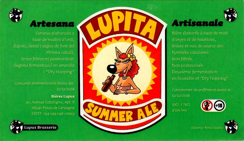 etiquette BRASSERIE BIERES LUPUS 04