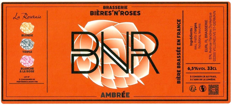 Etiquette BRASSERIE BIERES N ROSES 02