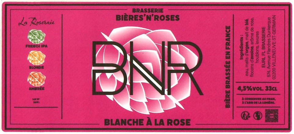 Etiquette BRASSERIE BIERES N ROSES 03