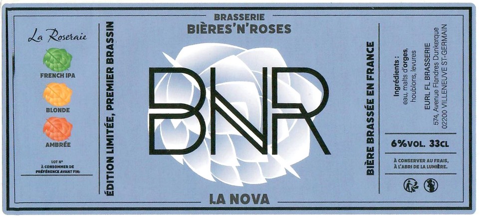 Etiquette BRASSERIE BIERES N ROSES 06