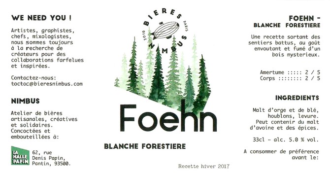 Etiquette BRASSERIE BIERES NIMBUS 04