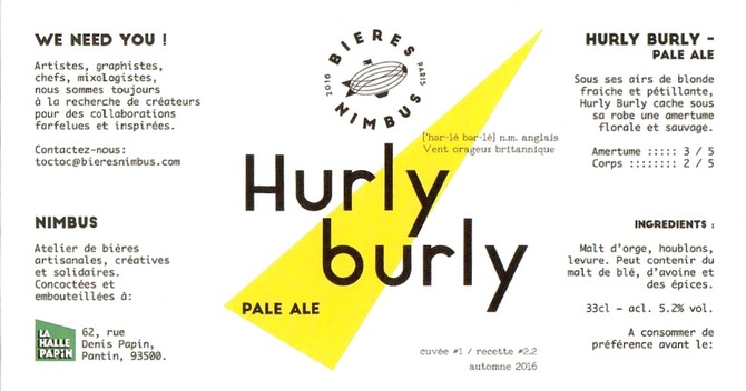 Etiquette BRASSERIE BIERES NIMBUS 07