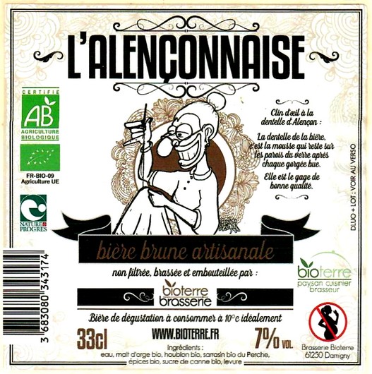 etiquette BRASSERIE BIOTERRES 13