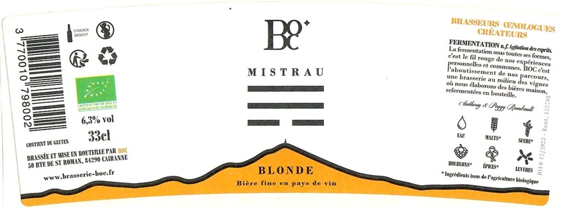 Etiquette BRASSERIE BOC 03