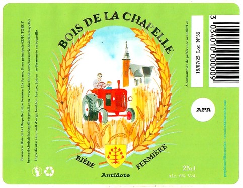 Etiquette BRASSERIE BOIS DE LA CHAPELLE 07