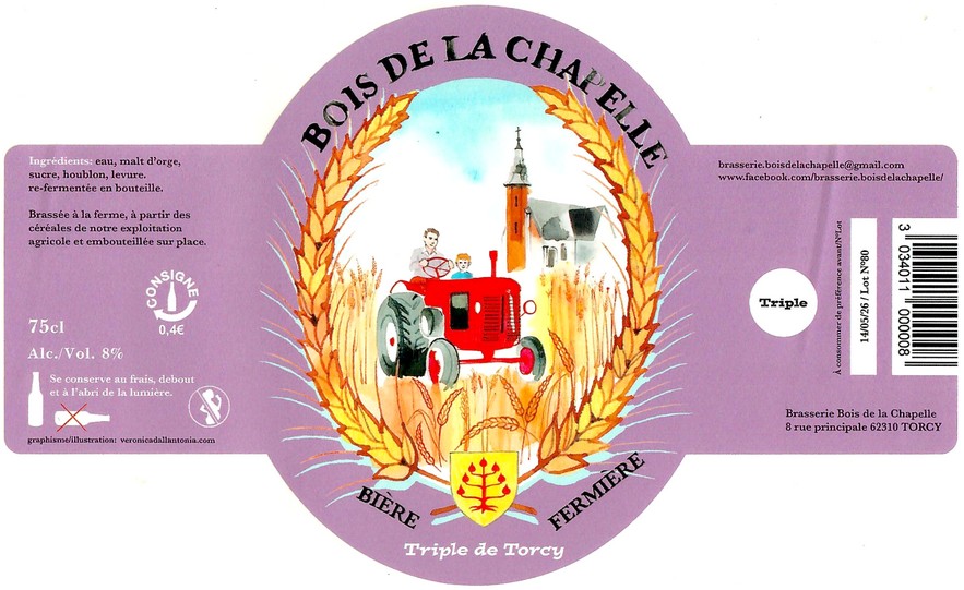 Etiquette BRASSERIE BOIS DE LA CHAPELLE 13