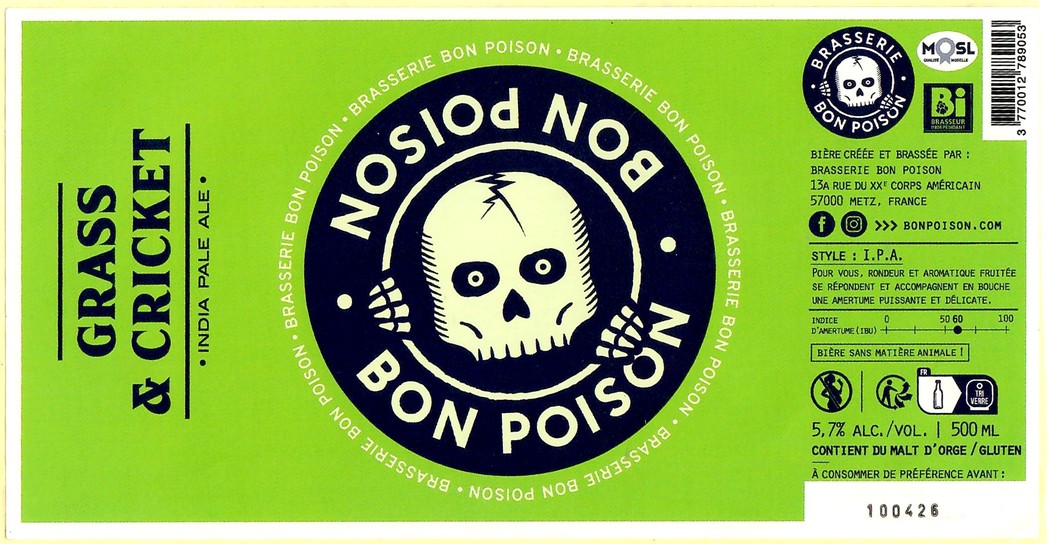 Etiquette BRASSERIE BON POISON 67