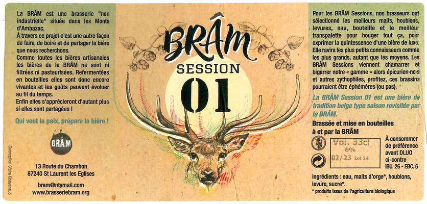 Etiquette BRASSERIE BRAM 14