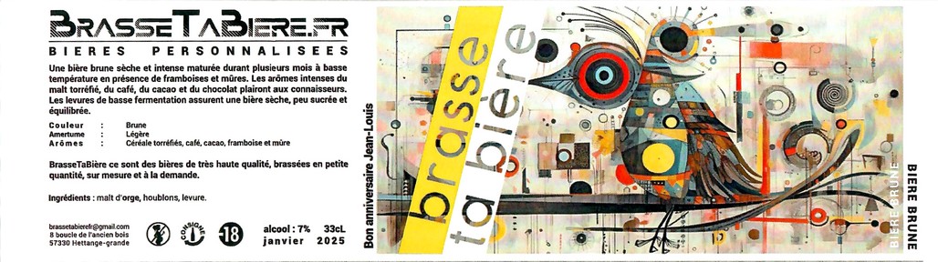 Etiquette BRASSERIE BRASSE TA BIERE 09