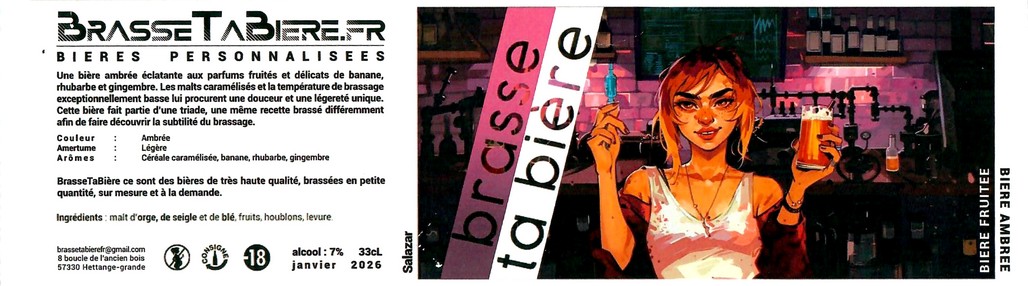 Etiquette BRASSERIE BRASSE TA BIERE 12