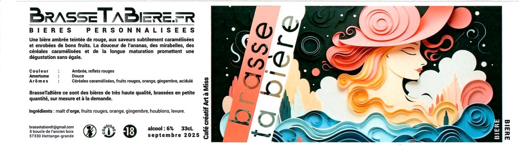 Etiquette BRASSERIE BRASSE TA BIERE 34