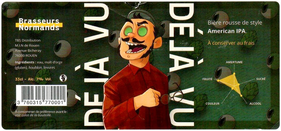 Etiquette BRASSERIE BRASSEURS NORMANDS 01