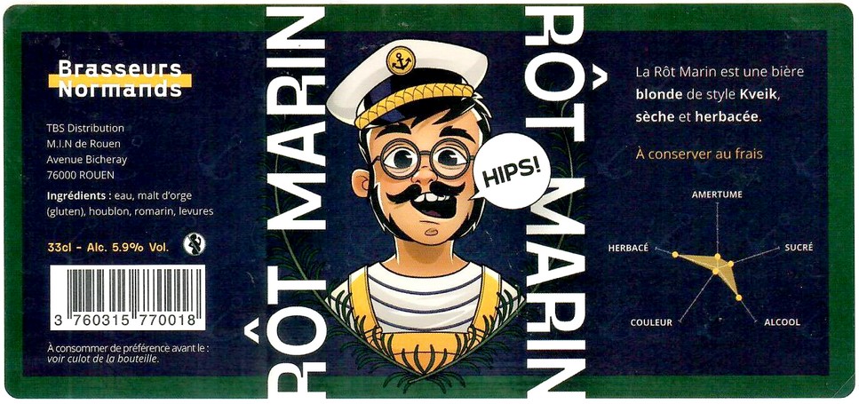 Etiquette BRASSERIE BRASSEURS NORMANDS 05