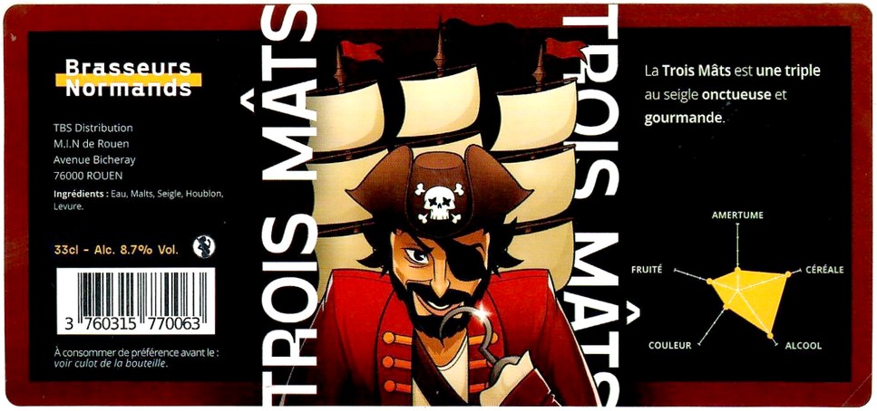 Etiquette BRASSERIE BRASSEURS NORMANDS 07