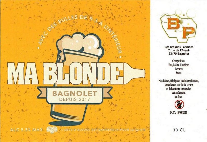 Etiquette BRASSERIE LES BRASSINS PARISIENS 16