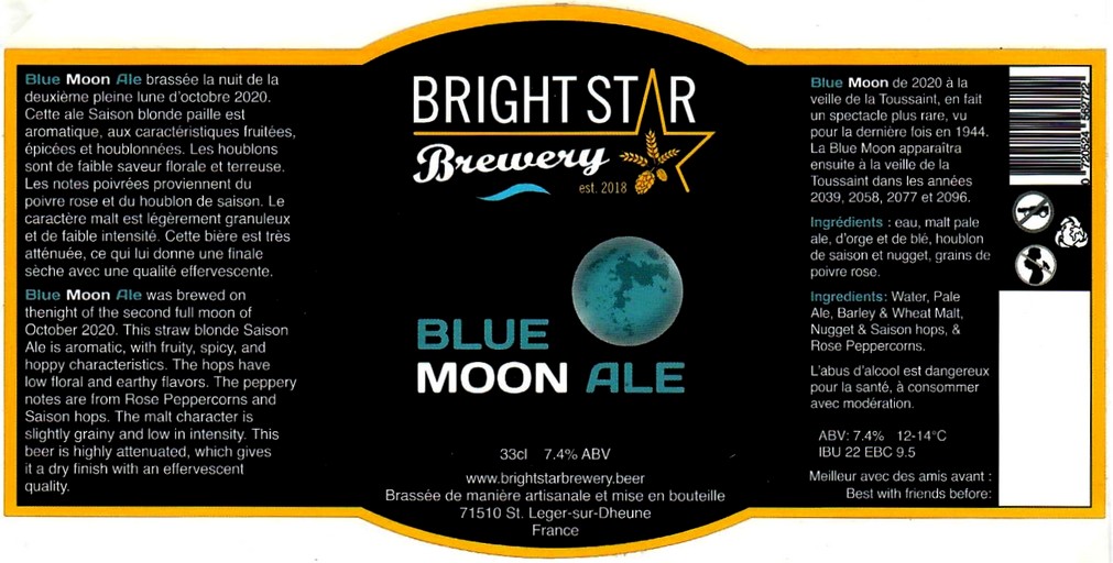 Etiquette BRASSERIE BRIGHT STAR BREWERY 07