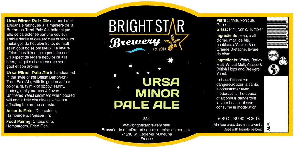 Etiquette BRASSERIE BRIGHT STAR BREWERY 16