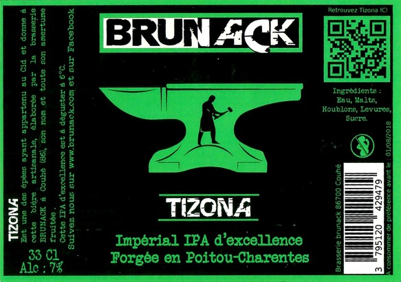 Etiquette BRASSERIE BRUNACK 86 03