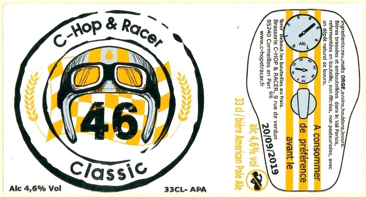 Etiquette BRASSERIE C HOP AND RACER 01