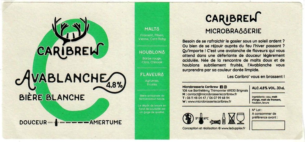 etiquette BRASSERIE CARIBREW 01