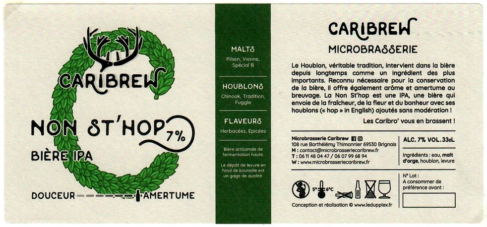 etiquette BRASSERIE CARIBREW 03