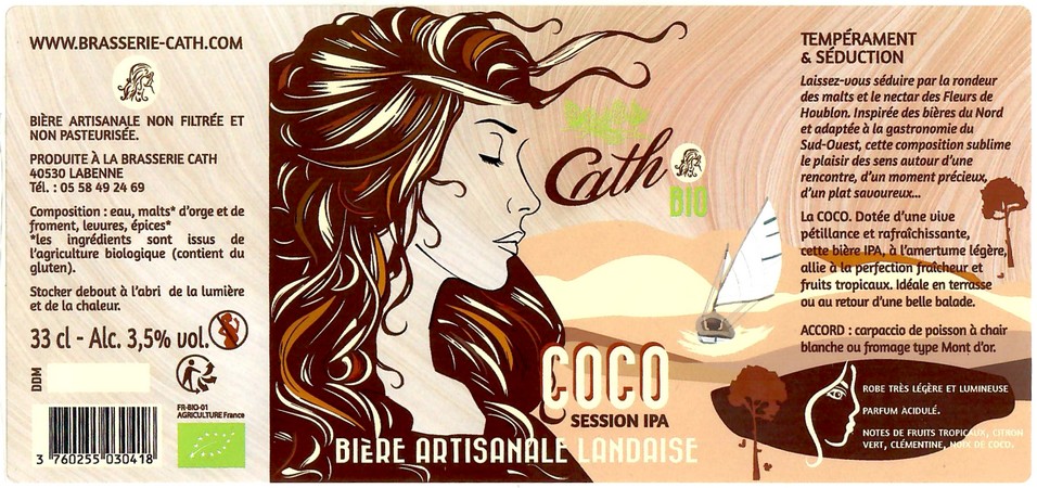 Etiquette BRASSERIE CATH 34