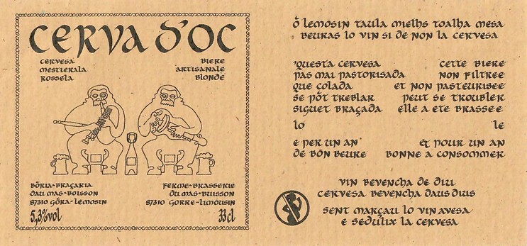 Etiquette BRASSERIE CERVA D'OC 12
