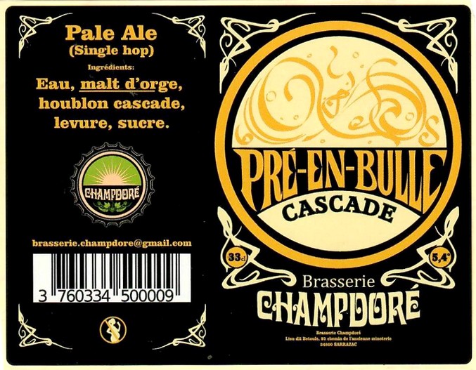 Etiquette BRASSERIE CHAMPDORE 12
