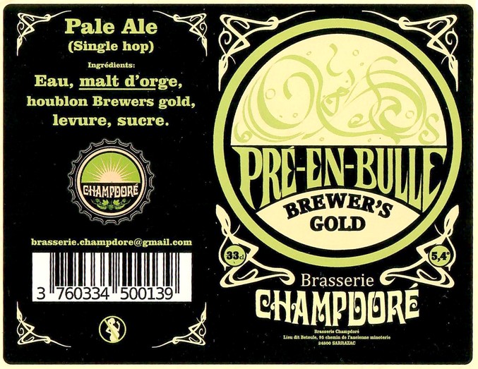 Etiquette BRASSERIE CHAMPDORE 23